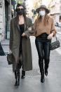 <p>Irina Shayk and pal Valentina Micchetti shop arm-in-arm in Milan on Monday. </p>