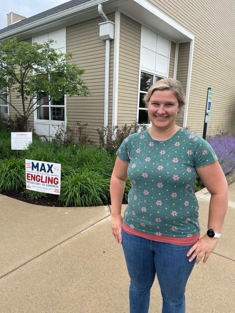 Jamie Zappala of Fishers said she wants to set a good example for her children about the importance of voting and respecting everyone’s opinions, even if they’re different.