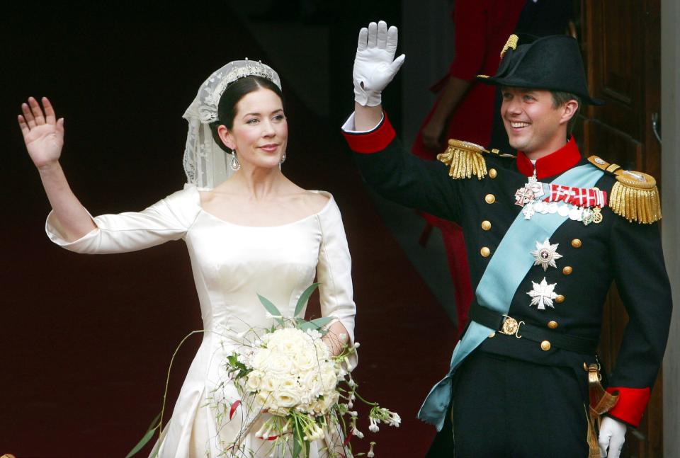2004年5月14日，丹麥王儲佛瑞德里克和澳洲平民瑪麗舉行婚禮。美聯社