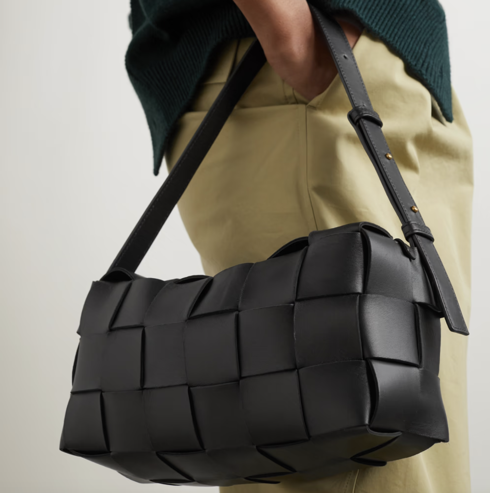 Bottega Veneta Cassette intrecciato leather shoulder bag. (PHOTO: Net-A-Porter)