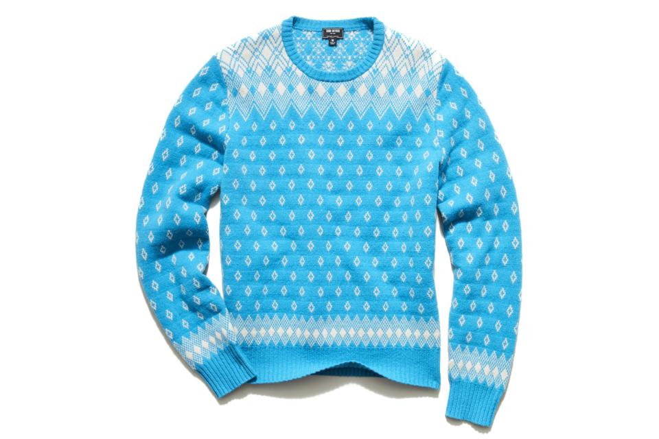 Todd Snyder retro Fair Isle crew sweater (was $248, 30% off with code "CYBERMONDAY2020")