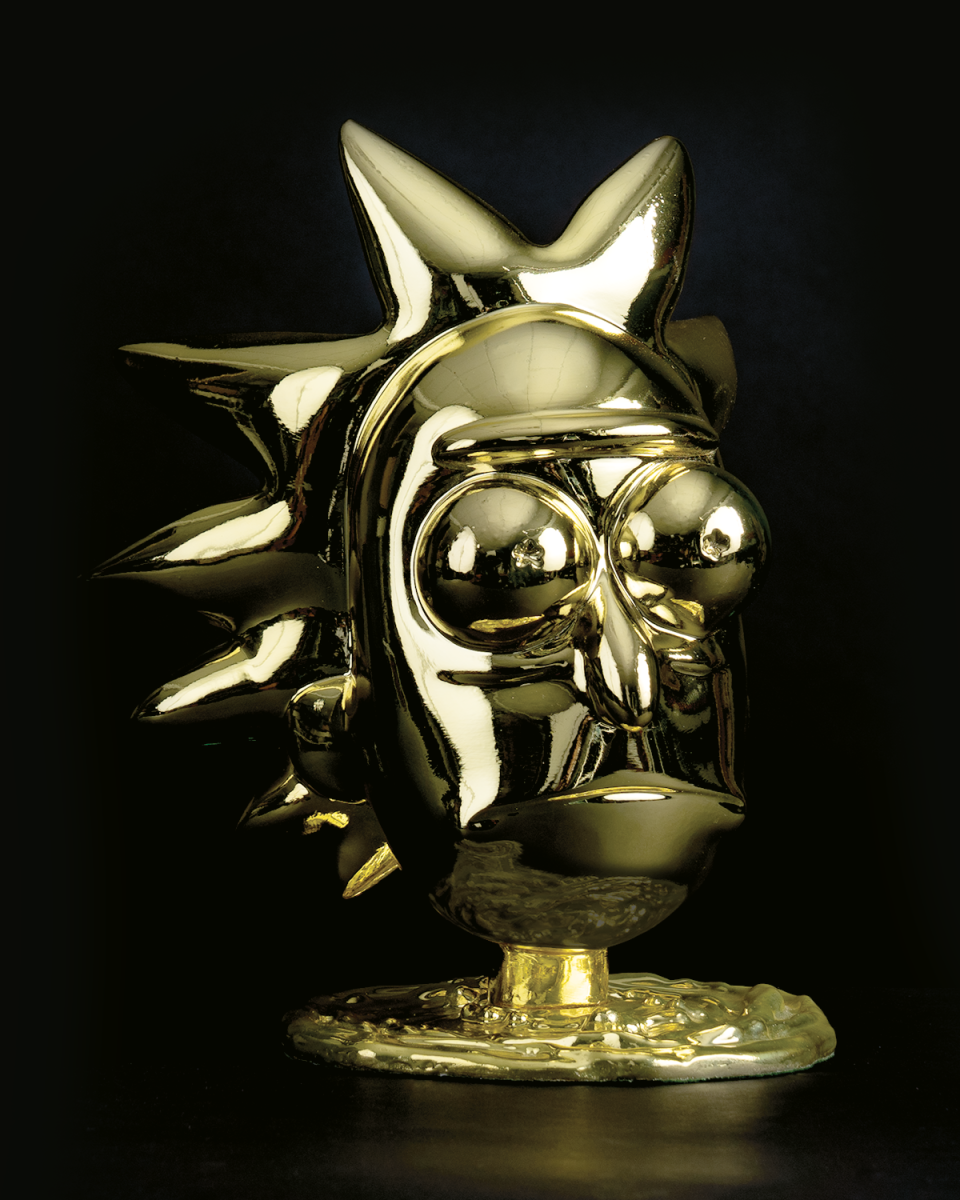 9 winners who find each hidden location will receive a golden "Rick" head.