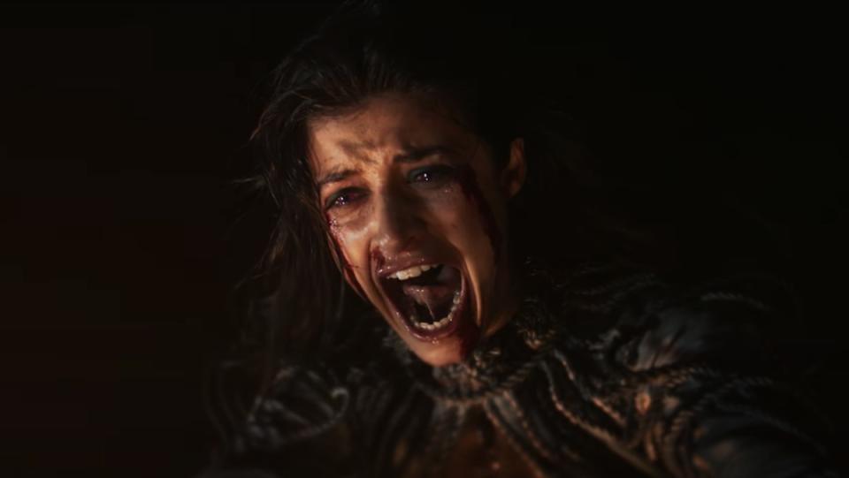 Yennefer screams as she unleashes her chaos at the Battle of Sodden on The Witcher