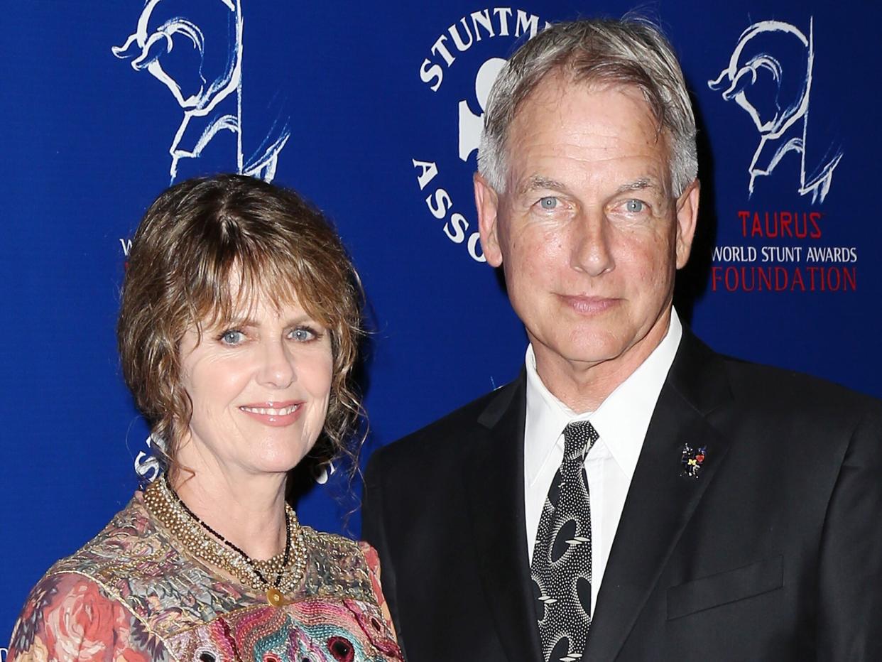 Pam Dawber (L) and husband actor Mark Harmon attend the Stuntmen's Association of Motion Pictures 52nd Annual Awards Dinner to benefit the Taurus World Stunt Awards Foundation at the Hilton Universal City on September 14, 2013 in Universal City, California