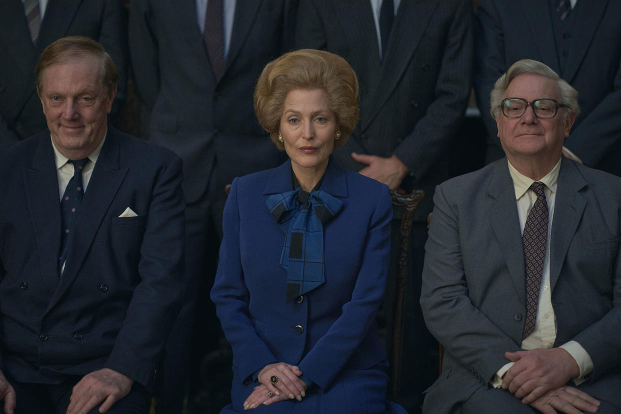 <p>Gillian Anderson as Mrs Thatcher in The Crown</p> (Des Willie/Netflix)