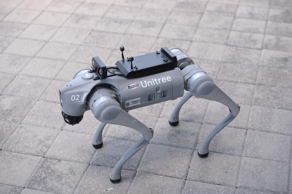 Port St. Lucie Police introduce the department’s new crime fighting tool, a Unitree Go2 robotic dog.