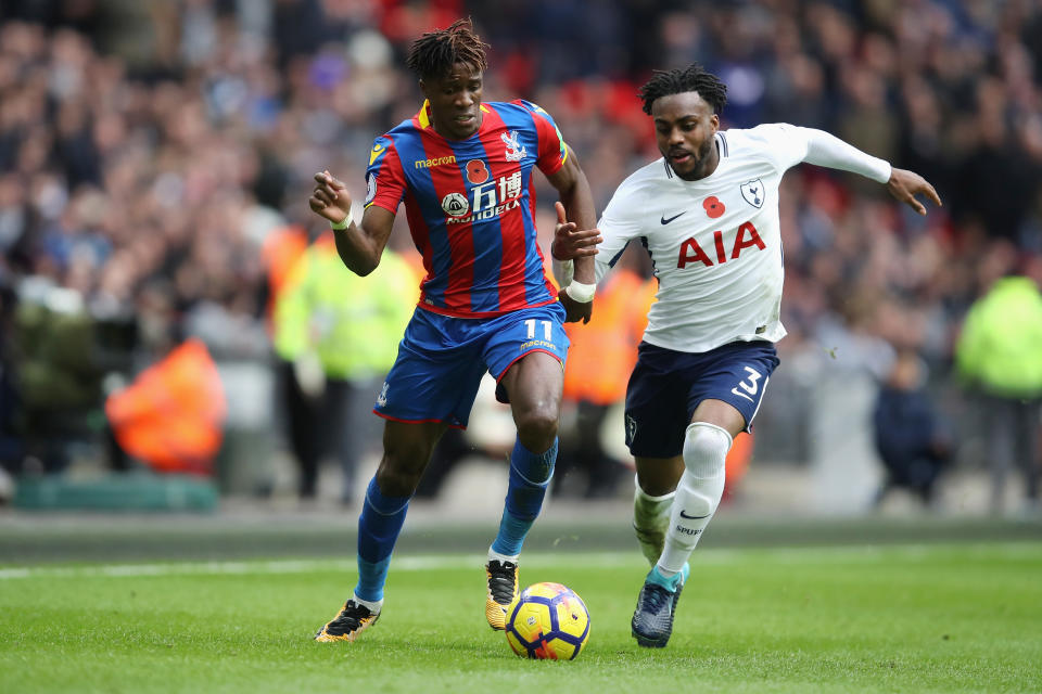 There’s a chance that both Wilfried Zaha and Danny Rose could be on the move within the Premier League in January. (Getty)