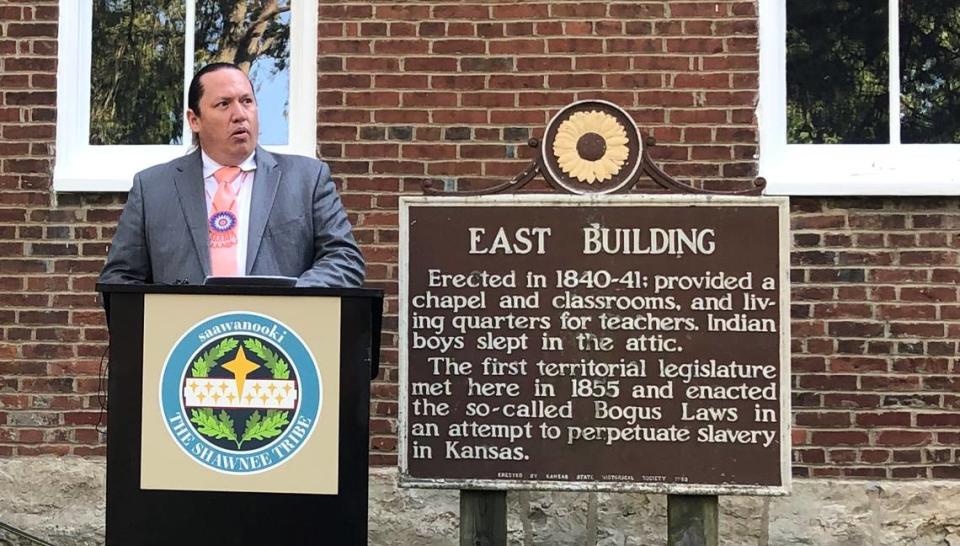 In 2021, Shawnee Tribe Chief Ben Barnes called for a federal investigation of all residential Native American boarding schools, including Shawnee Indian Mission in Fairway, to uncover any children buried at the sites.