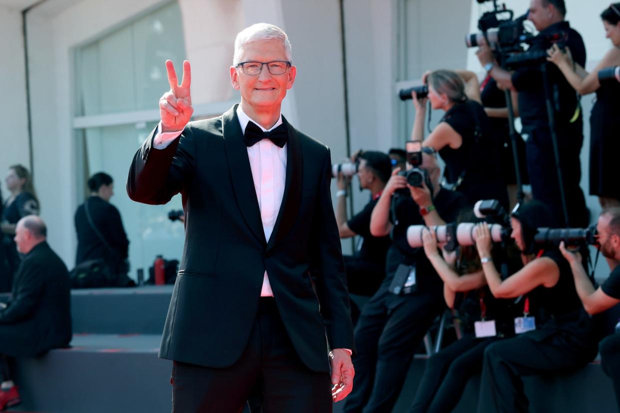 Tim Cook at the 81st Venice International Film Festival in Venice, Italy.