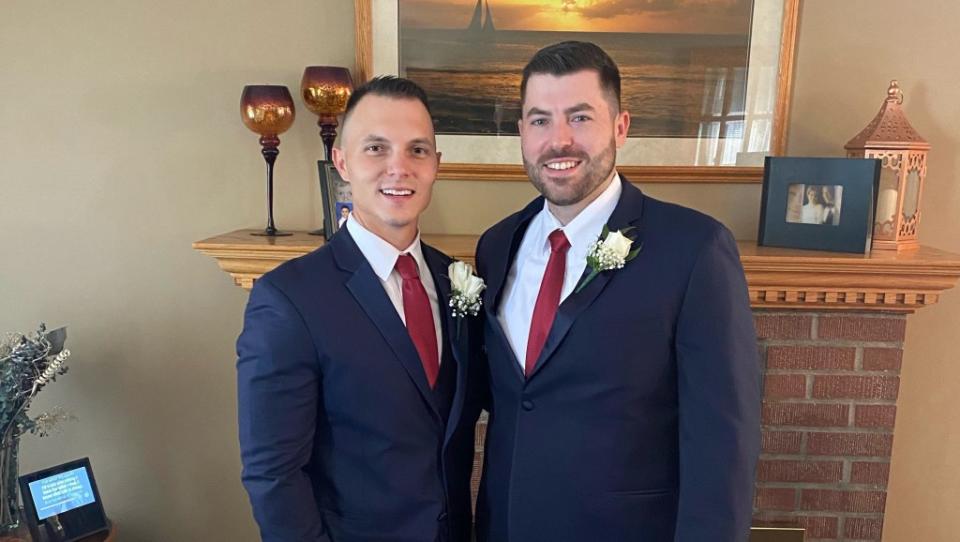 Jonathan Diller (right) was killed Monday during a routine traffic stop in Queens that escalated into a shootout. gofundme/police-officer-jonathan-diller