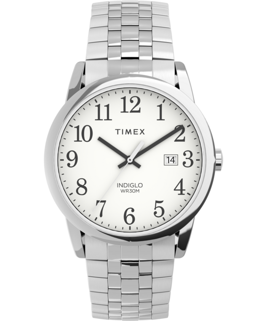 <p><a href="https://go.redirectingat.com?id=74968X1596630&url=https%3A%2F%2Ftimex.com%2Fproducts%2Feasy-reader-38mm-stainless-steel-expansion-band-watch-with-perfect-fit-tw2v40000&sref=https%3A%2F%2Fwww.menshealth.com%2Fstyle%2Fg44705621%2Fbest-timex-watches%2F" rel="nofollow noopener" target="_blank" data-ylk="slk:Shop Now;elm:context_link;itc:0;sec:content-canvas" class="link ">Shop Now</a></p><p>Easy Reader® 38mm Stainless Steel Expansion Band</p><p>$67.00</p><p>timex.com</p>