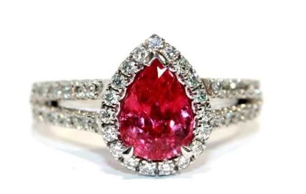 18ct white gold ruby and diamond ring. Image: Cash Converters