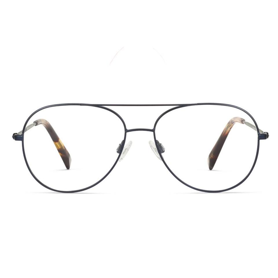 <p><strong>Warby Parker</strong></p><p>warbyparker.com</p><p><strong>$145.00</strong></p><p><a href="https://go.redirectingat.com?id=74968X1596630&url=https%3A%2F%2Fwww.warbyparker.com%2Feyeglasses%2Fmen%2Fyork%2Fbrushed-navy&sref=https%3A%2F%2Fwww.bestproducts.com%2Fmens-style%2Fg33594937%2Fstylish-glasses-frames-for-men%2F" rel="nofollow noopener" target="_blank" data-ylk="slk:Shop Now;elm:context_link;itc:0;sec:content-canvas" class="link ">Shop Now</a></p><p>Made from stainless steel and cellulose acetate, these aviator-style eyeglasses from Warby Parker are super lightweight, anti-scratch, and durable. The included anti-reflective coating on the lenses is ideal for everyday wearability.</p>