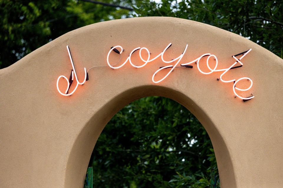 A sign for the restaurant El Coyote is seen in Oklahoma City in 2023.