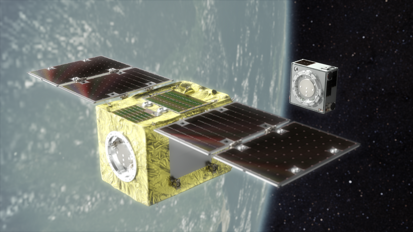 日本初創公司Astroscale Holdings擬在明年3月發射一顆衛星ELSA-d到外太空軌道，進行清除太空垃圾的測試任務。（photo from Astroscale Holdings）