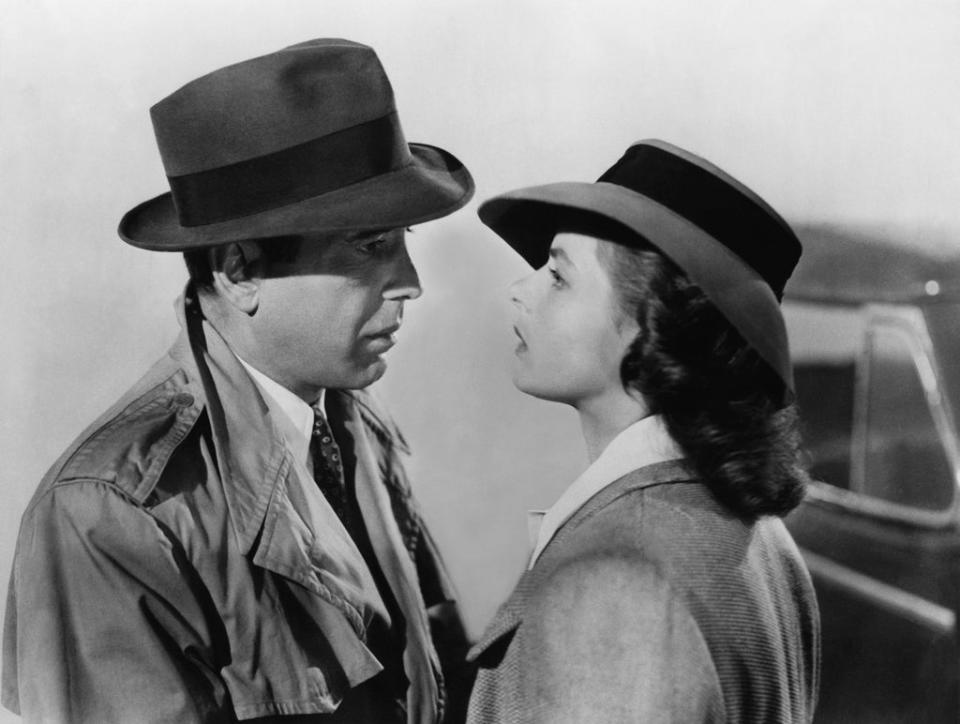 ‘We’ll always have Paris,’ Humphrey Bogart’s Rick tells Ingrid Bergman’s Ilsa at the end of ‘Casablanca’ (1942) (Jack Woods/Warner Bros/Kobal/Shutterstock)
