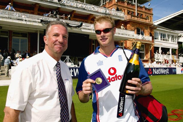 Sir Ian Botham and Andrew Flintoff 