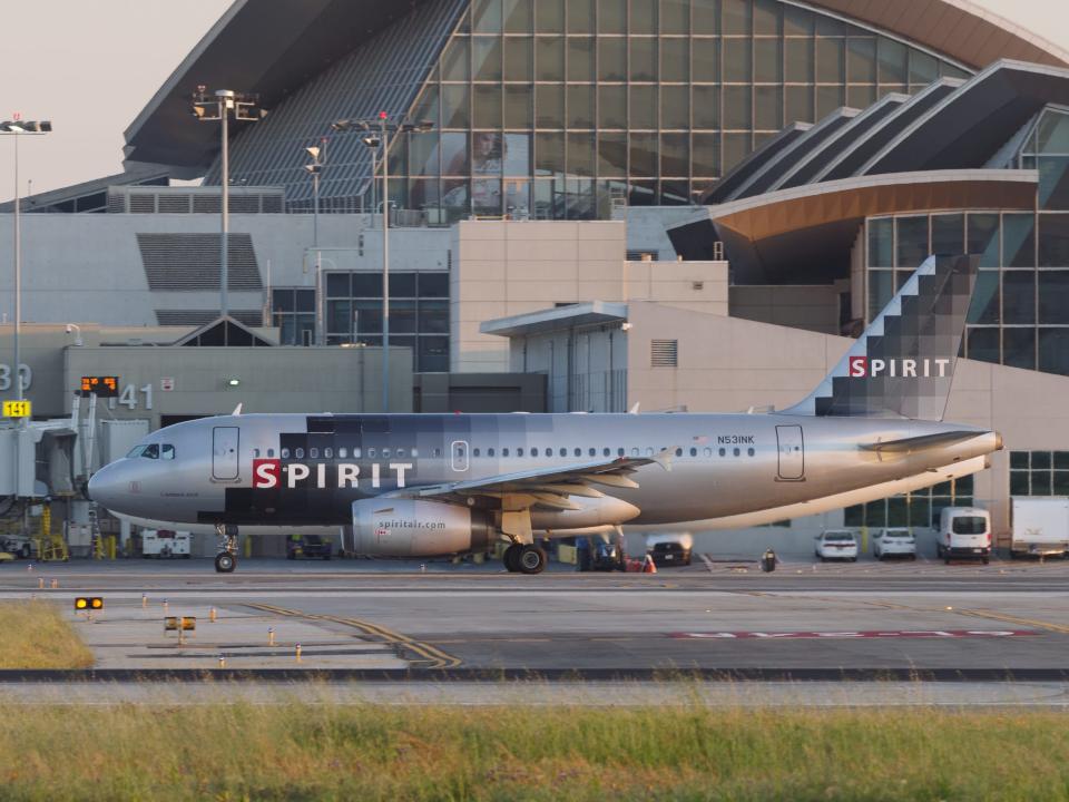 Spirit Airlines greyscale livery