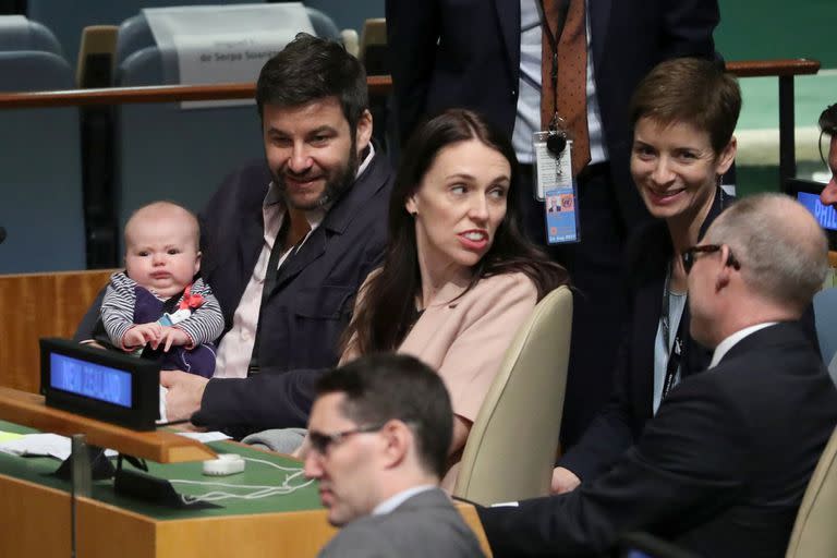 La primera ministra de Nueva Zelanda, Jacinda Ardern, fue con su bebé a la ONU