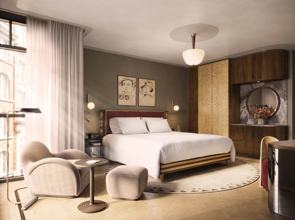 Bedrooms will be sleek at The Newman in Fitzrovia (The Newman)