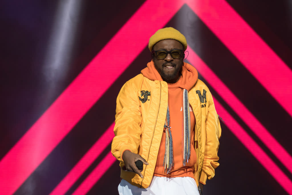 ARLINGTON, TEXAS - MAY 11: Rapper will.i.am of The Black Eyed Peas performs onstage during day two of KAABOO Texas at AT&T Stadium on May 11, 2019 in Arlington, Texas. (Photo by Rick Kern/WireImage)