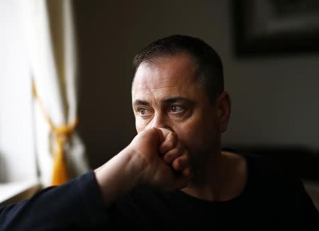 Former British soldier Rob Lawrie poses during an interview with Reuters at his home in Guiseley, Britain January 6, 2016. REUTERS/Darren Staples