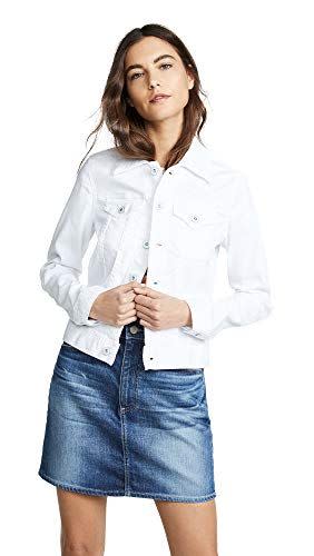 2) White Fitted Stretch Denim Jacket