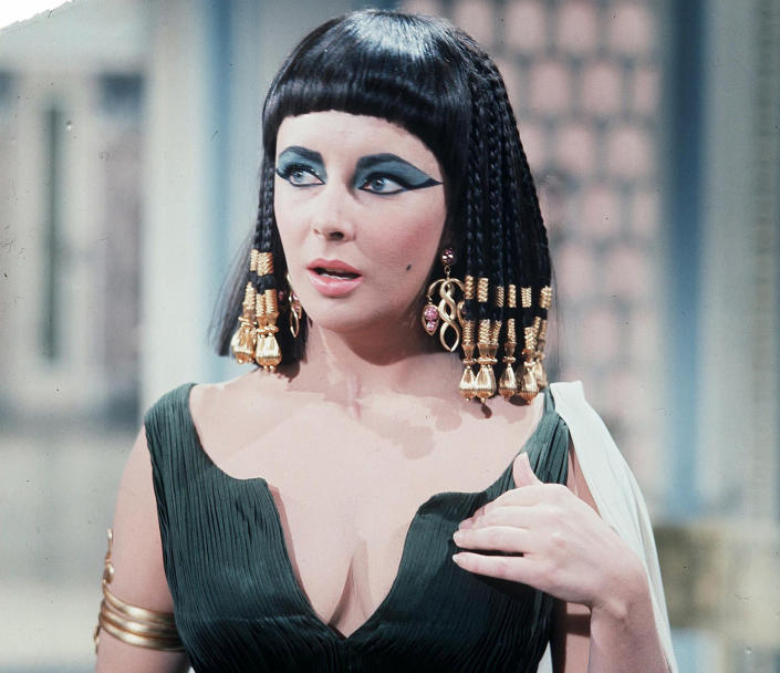 <p>Taylor's short, blunt bangs that she sported while playing the titular character in <em>Cleopatra </em>are some the of the most famous in history. </p>