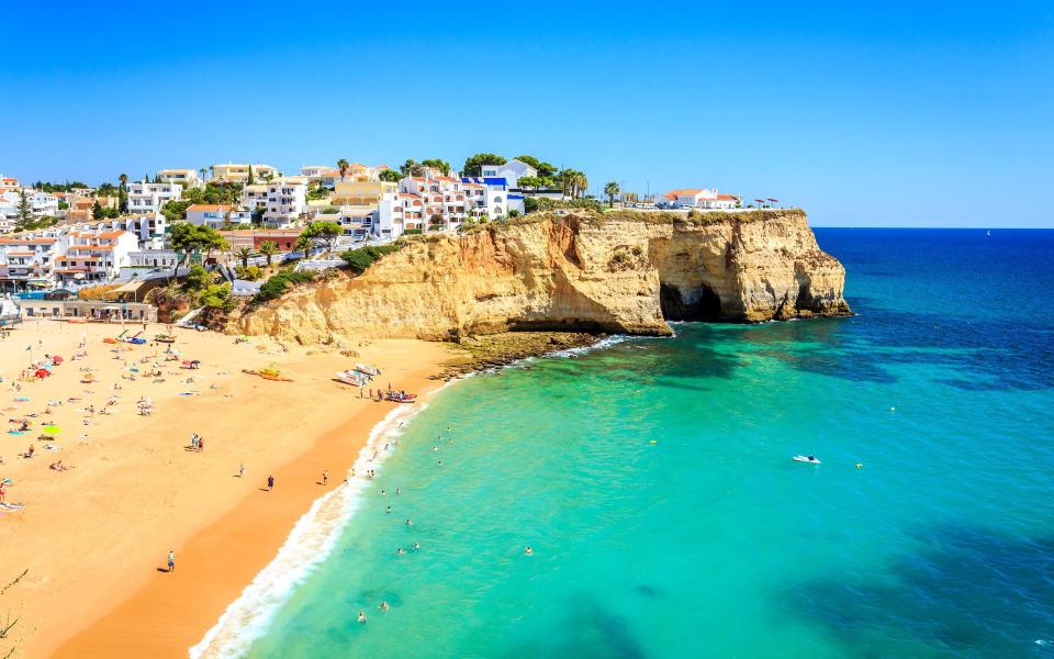 A beach on the Algarve in Portugal - GETTY