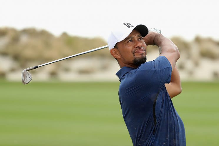 Tiger Woods put some low numbers on the board Friday in Nassau. (Getty)