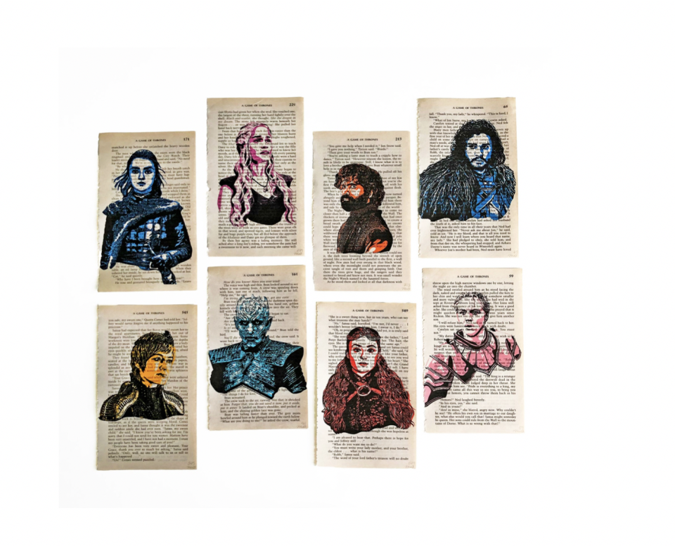 17) 'Game of Thrones' Book Art Print