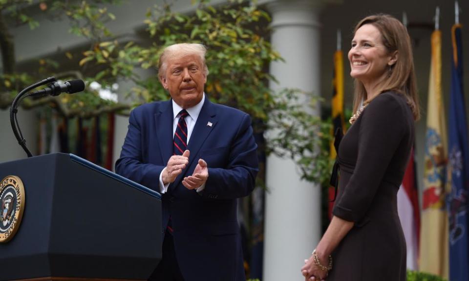 Donald Trump and Amy Coney Barrett