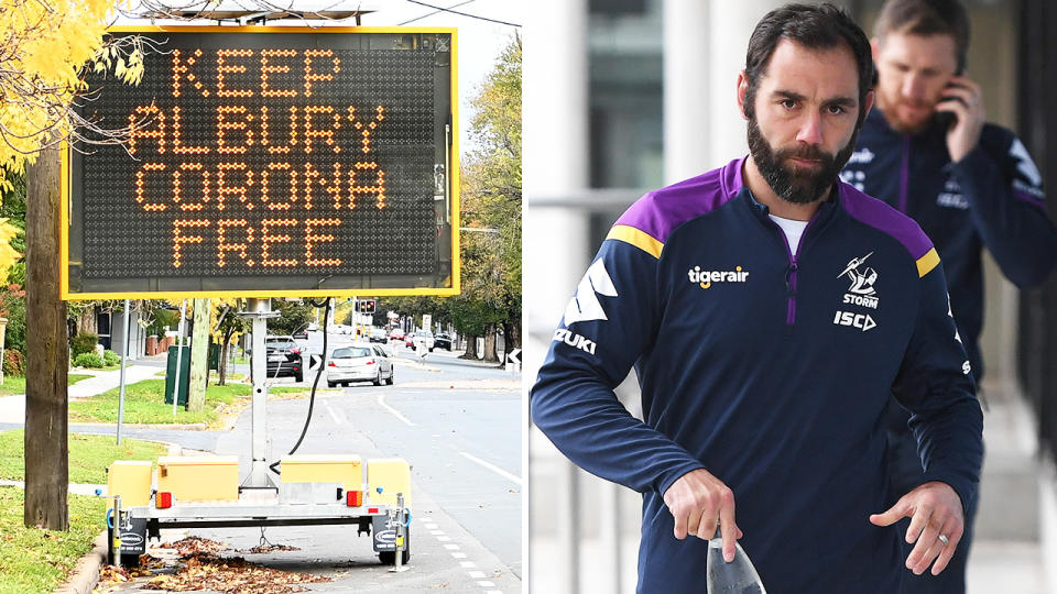 Cameron Smith, pictured here in Albury where the Mebourne Storm will train. Image: Getty