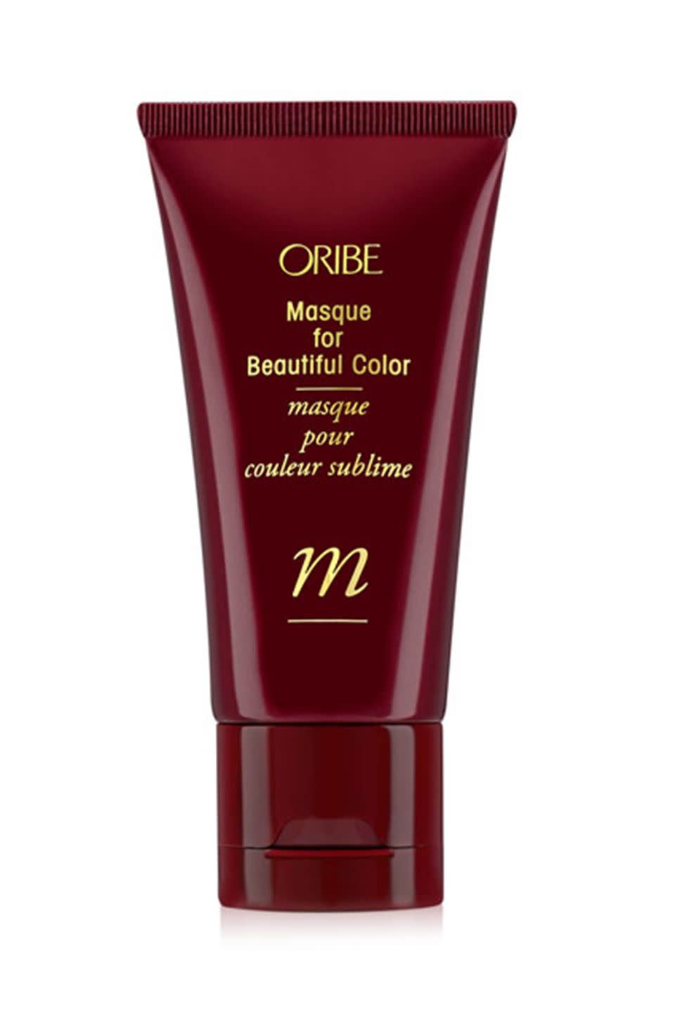 <p>My color fades a lot during summer if I don't take care of it. I try to wear a cap and deep condition with this mask two times a week.</p><p>Blue Mercury, $20, <a href="https://go.redirectingat.com?id=74968X1596630&url=https%3A%2F%2Fbluemercury.com%2Fproducts%2Foribe-masque-for-beautiful-color%3Fgdffi%3D47394fb1eb0c4364988a53996e28c118%26gdfms%3D30003625BDFE4D63BE213FD7D026364B%26adpos%3D1o4%26scid%3Dscplp1191301161%26sc_intid%3D1191301161%26gclid%3DEAIaIQobChMI9J6lrM6n1QIVk4izCh0z5g0aEAQYBCABEgLo2PD_BwE&sref=https%3A%2F%2Fwww.elle.com%2Fbeauty%2Fnews%2Fg30170%2Fsummer-hair-makeup-skincare%2F" rel="nofollow noopener" target="_blank" data-ylk="slk:bluemercury.com;elm:context_link;itc:0;sec:content-canvas" class="link "><em>bluemercury.com</em></a></p>