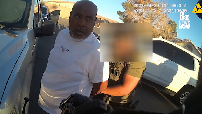 <em>Video the 8 News Now Investigators obtained shows Las Vegas Metro police arresting Duane “Keffe D” Davis in the murder of rap icon Tupac Shakur. (KLAS)</em>