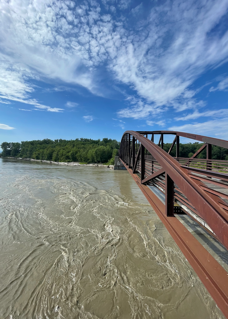 The Winooski feeds into Lake Champlain.