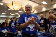 Teachers applaud during the ISEA (Iowa State Education Association) 2020 Legislative Conference West Des Moines, Iowa