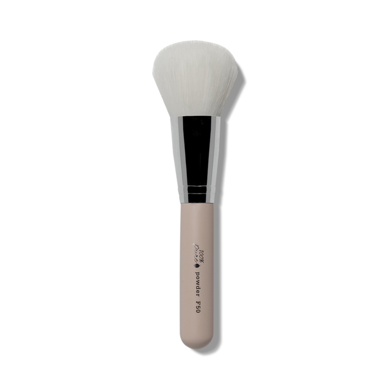 <a href="https://www.100percentpure.com/" target="_blank">100% pure</a> is&nbsp;committed to producing the purest products and their brushes are made with recycled synthetic fibers.