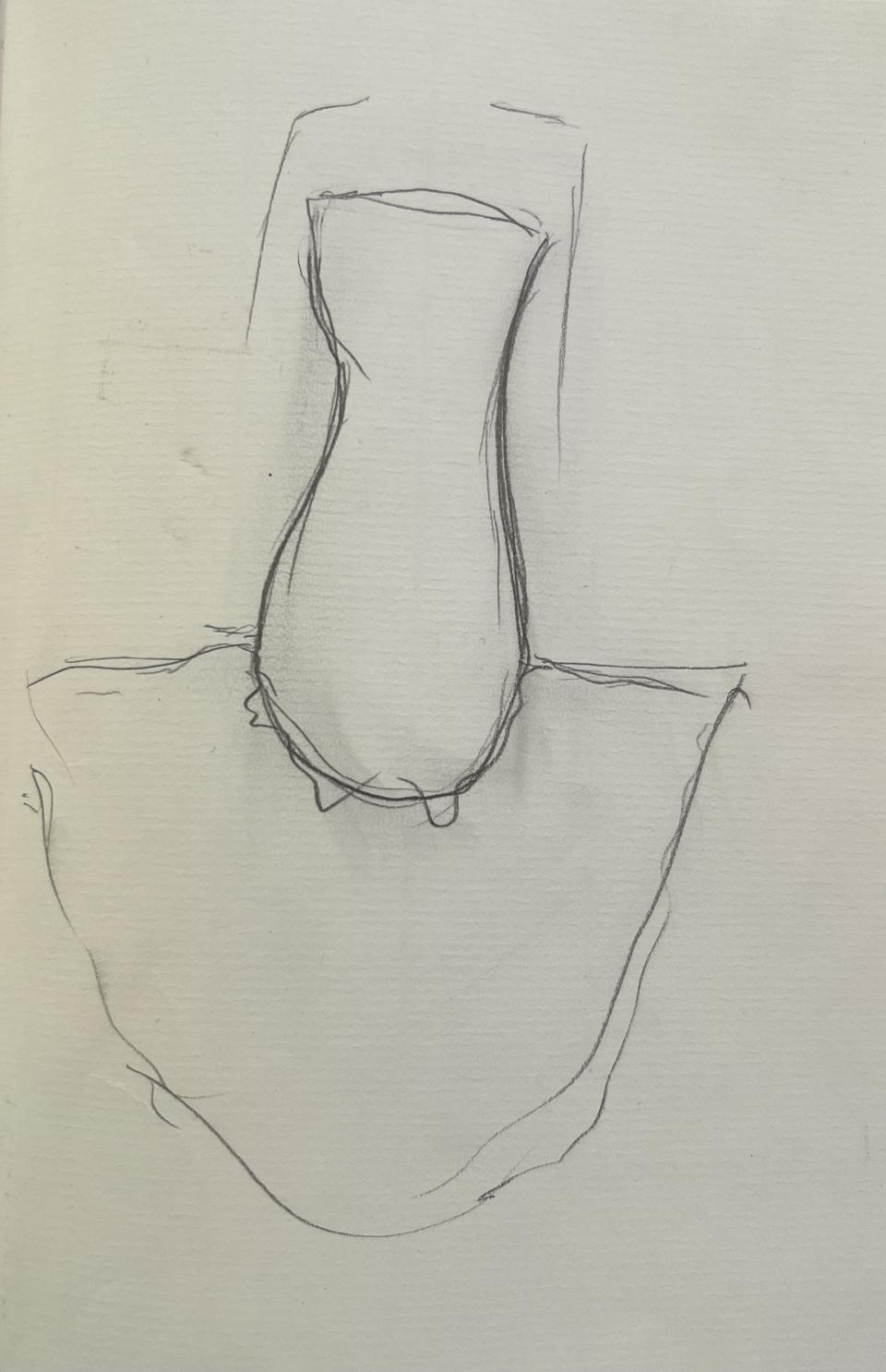 A gestural sketch by Gabriela Hearst.