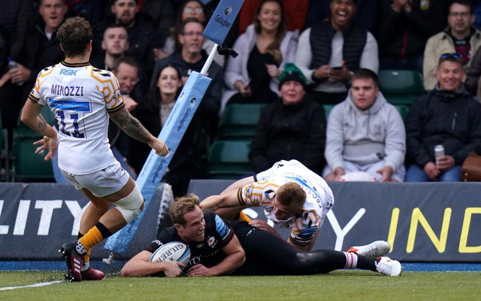 Electric Max Malins scores four tries as Saracens blow away depleted Wasps - PA