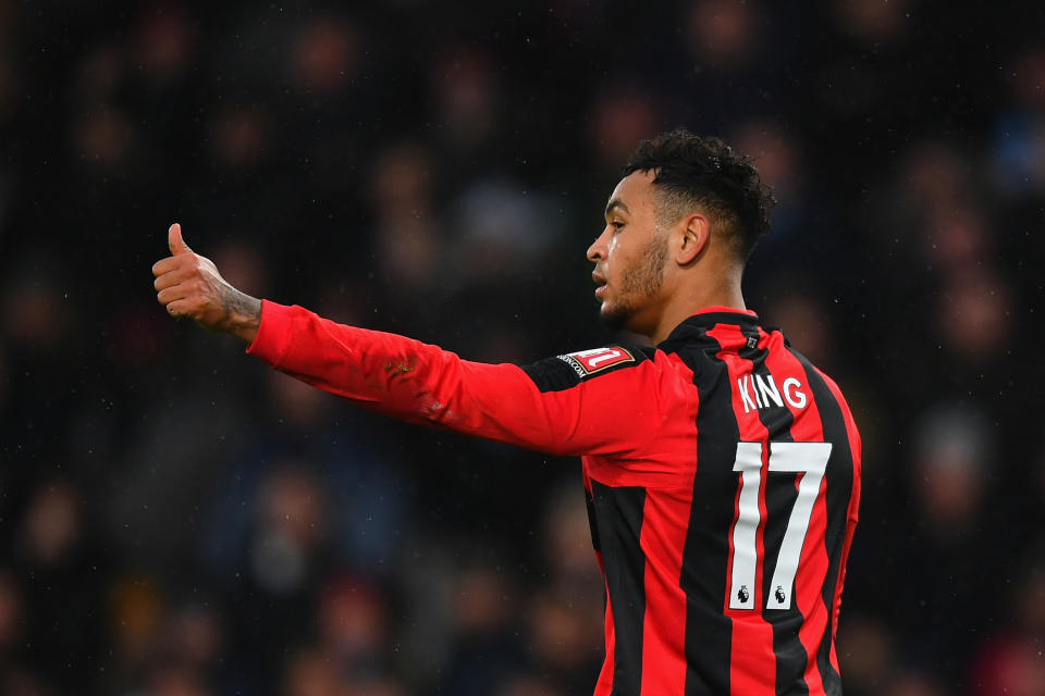 Josh King may not be able to force his way into the team as our main striker, so may now be deployed as a winger by Eddie Howe.