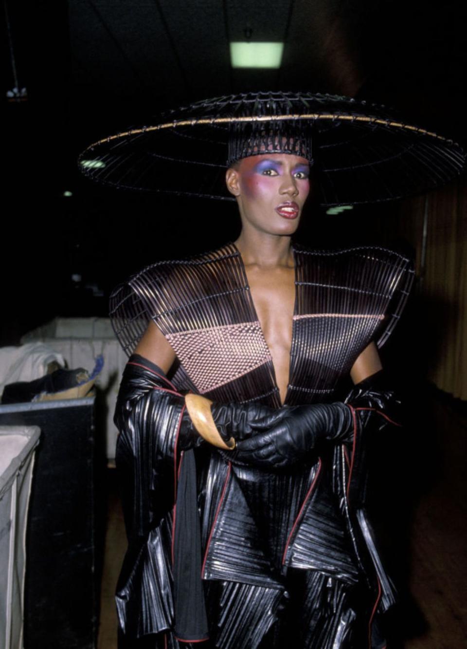 Grace Jones in Issey Miyake