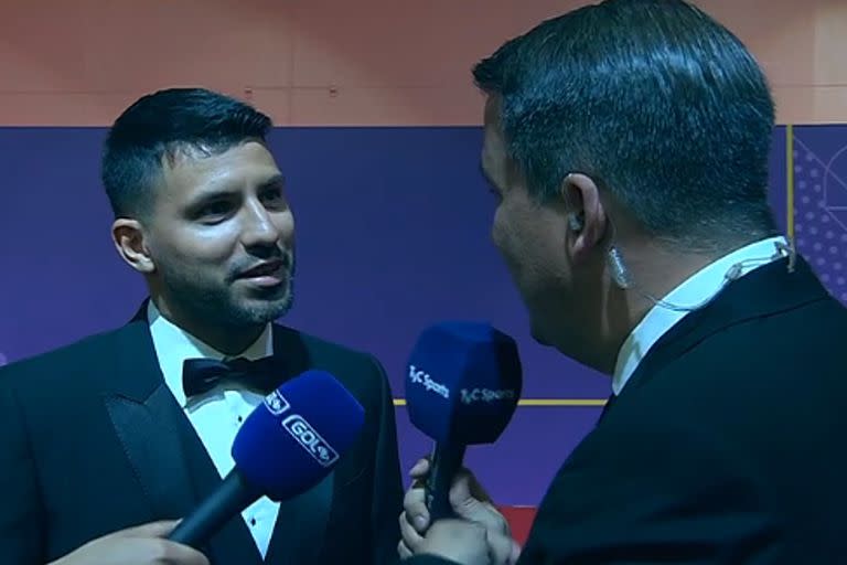 Agüero, en diálogo con la señal deportiva TyC Sports