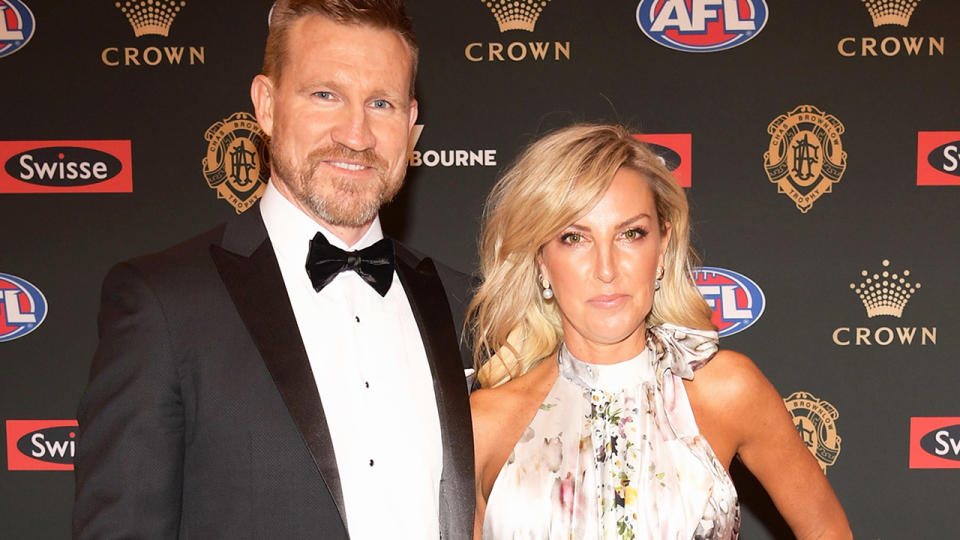 Nathan and Tania Buckley, pictured here at the 2018 Brownlow Medal night.