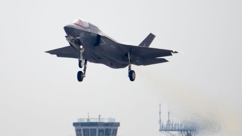 A U.S. Marine Corps F-35B Lightning II aircraft with Marine Fighter Attack Squadron (VMFA) 242 takes off from Marine Corps Air Station Iwakuni, Japan, Nov. 17, 2022.