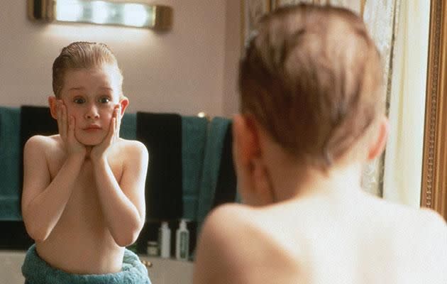 Even when Macaulay Culkin was Home Alone he  was able to keep his youthful looks with moisturiser. Source: 20th Century Fox