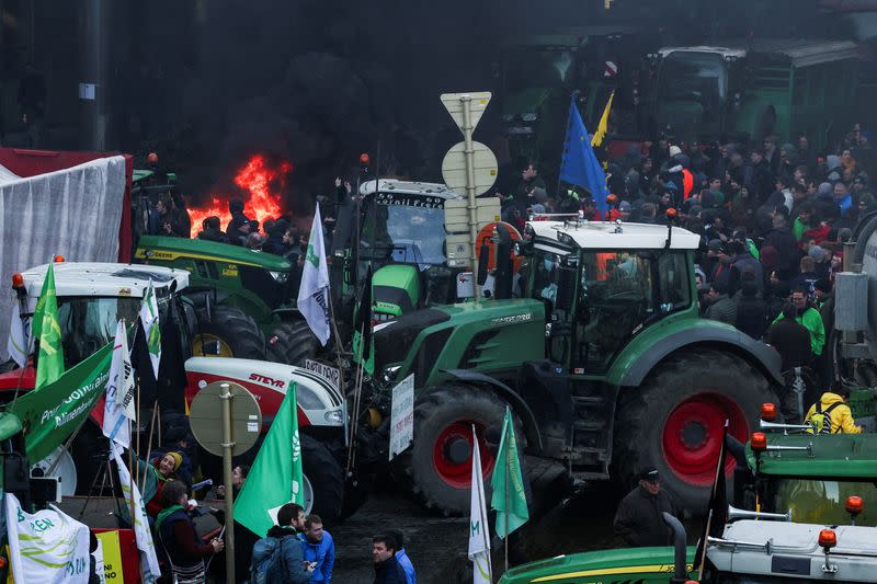 Farmers protest in Brussels