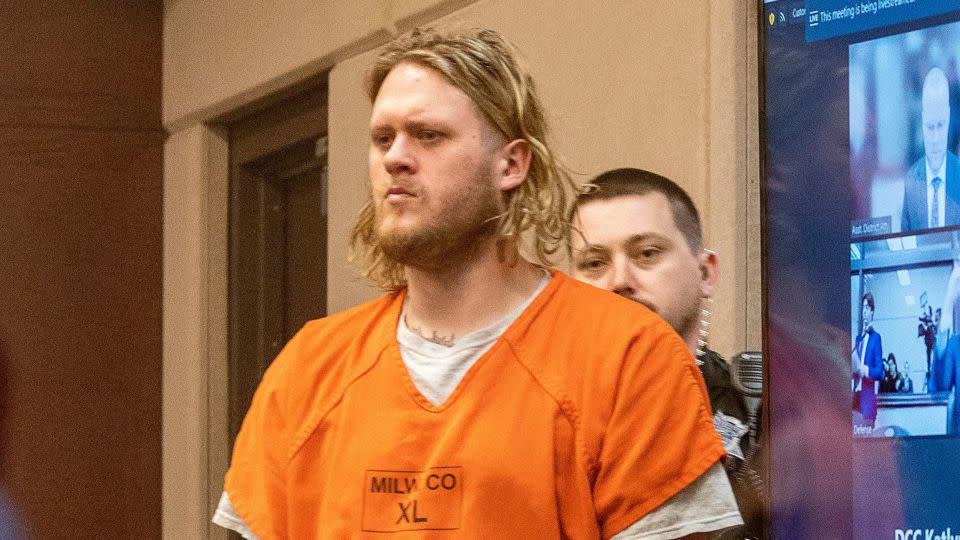 Maxwell Anderson appears in court as he is charged with killing and dismembering 19-year-old Sade Robinson on Friday April 12, 2024 at the Criminal Justice Facility in Milwaukee, Wisconsin. - Jovanny Hernandez/Milwaukee Journal Sentinel/USA Today Network