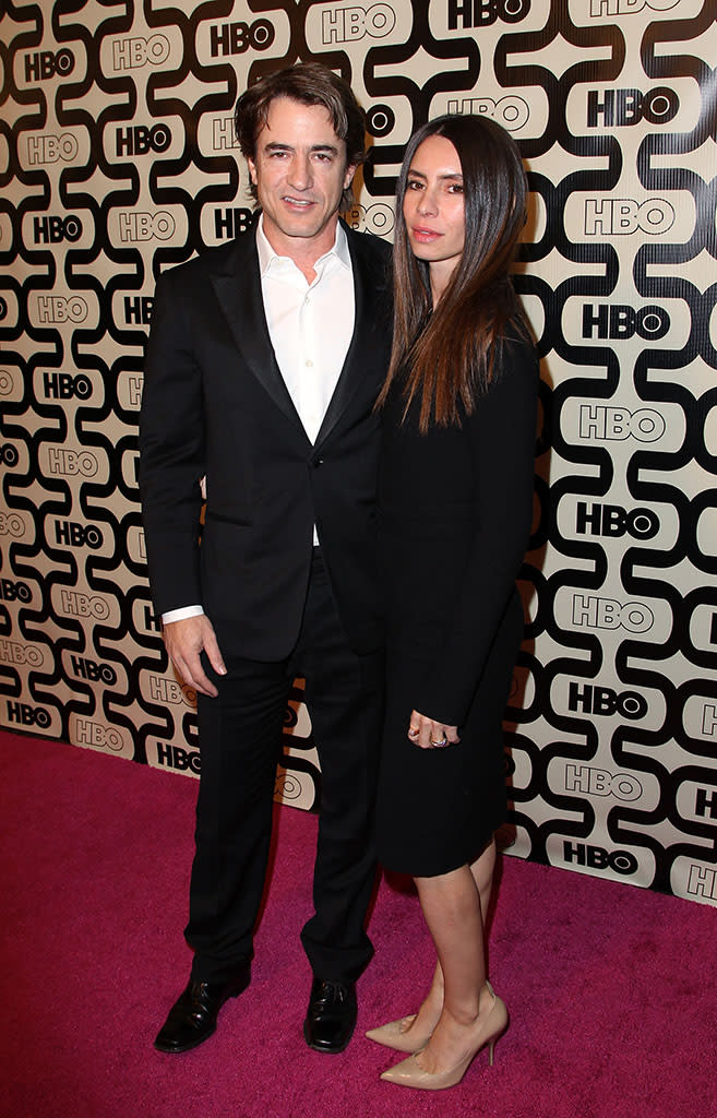 Dermot Mulroney and Tharita Catulle attend HBO's Official Golden Globe Awards After Party held at Circa 55 Restaurant at The Beverly Hilton Hotel on January 13, 2013 in Beverly Hills, California. 