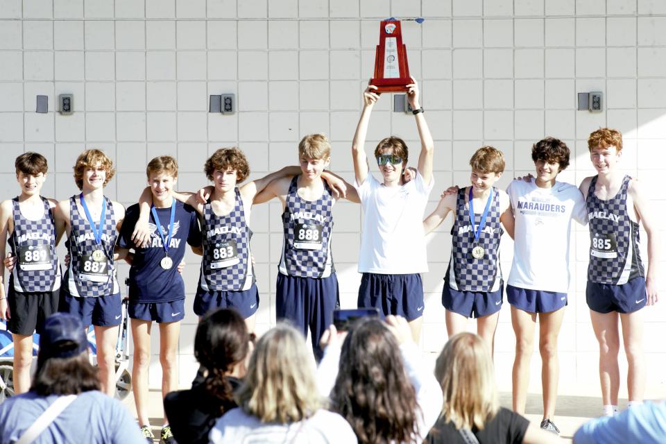 Maclay cross country won the 1A District 2 girls district title and finished second in the boys